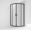 Kristal Matt Black 900mm Quadrant Shower Enclosure, Tray & Waste