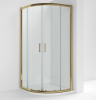 Kristal Brushed Brass 800mm Quadrant Shower Enclosure, Tray & Waste