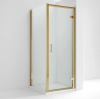 Kristal Brushed Brass 900mm Hinged Door & 900mm Side Panel Enclosure Package With Tray & Waste