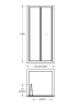 Kristal Brushed Brass 800mm Bi-Fold Door & 800mm Side Panel Enclosure Package With Tray & Waste