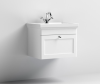 Nuie Classique Satin White 600mm 1-Drawer Wall Hung Vanity Unit & Basin