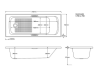 Granada Twin Grip 1700mm x 700mm Single Ended Bath