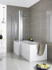 White Gloss 700mm Square Shower Bath End Panel