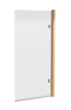 Nuie Pacific Brushed Brass Square Hinged Bath Screen