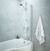 Nuie Curved P-Shaped Bath Screen 6mm